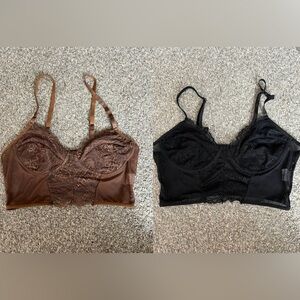 Sheer Bustier crop tank top stretchy size medium (adjustable straps)